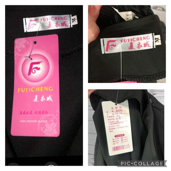 NWT boutique black sleeveless top & matching shorts set gold accent size small - Picture 12 of 12